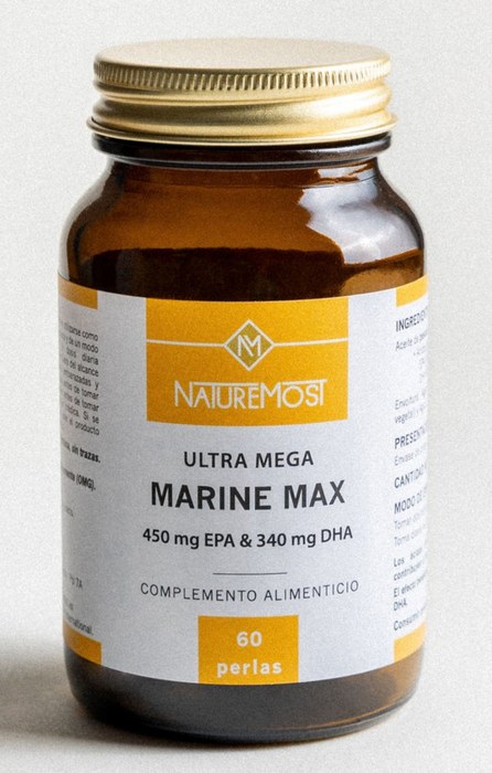 Frasco de Marine Max · Omega 3 de Naturemost